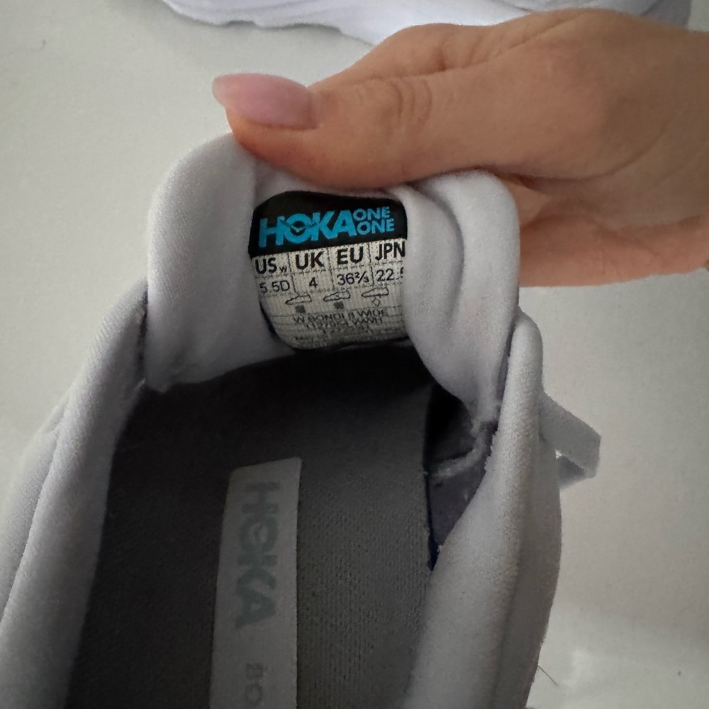 Hoka Women's Sneakers Light Gray White - Picture 4 of 5